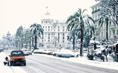 C’était il y à …37 ans, le froid glacial s’étendait sur la France, et la neige recouvrait Nice!